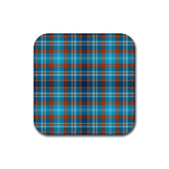 Tartan Scotland Seamless Plaid Pattern Vintage Check Color Square Geometric Texture Rubber Coaster (square)  by Wegoenart