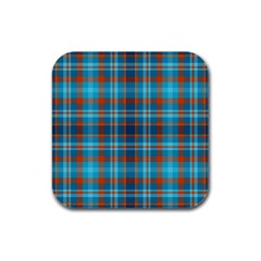 Tartan Scotland Seamless Plaid Pattern Vintage Check Color Square Geometric Texture Rubber Square Coaster (4 Pack)  by Wegoenart