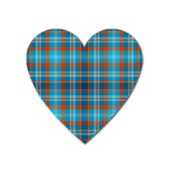 Tartan Scotland Seamless Plaid Pattern Vintage Check Color Square Geometric Texture Heart Magnet