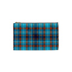 Tartan Scotland Seamless Plaid Pattern Vintage Check Color Square Geometric Texture Cosmetic Bag (small) by Wegoenart