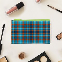 Tartan Scotland Seamless Plaid Pattern Vintage Check Color Square Geometric Texture Cosmetic Bag (xs)