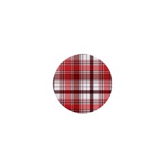 Red Abstract Check Textile Seamless Pattern 1  Mini Buttons by Wegoenart