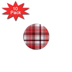 Red Abstract Check Textile Seamless Pattern 1  Mini Magnet (10 Pack) 