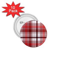 Red Abstract Check Textile Seamless Pattern 1 75  Buttons (10 Pack) by Wegoenart