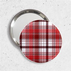 Red Abstract Check Textile Seamless Pattern 2 25  Handbag Mirrors