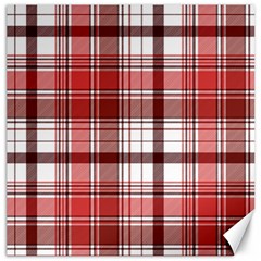 Red Abstract Check Textile Seamless Pattern Canvas 16  X 16  by Wegoenart