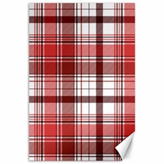 Red Abstract Check Textile Seamless Pattern Canvas 24  X 36 