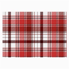 Red Abstract Check Textile Seamless Pattern Large Glasses Cloth by Wegoenart