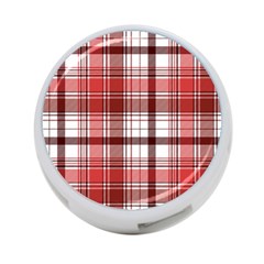 Red Abstract Check Textile Seamless Pattern 4-port Usb Hub (one Side)