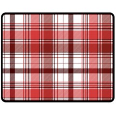 Red Abstract Check Textile Seamless Pattern Fleece Blanket (medium)  by Wegoenart