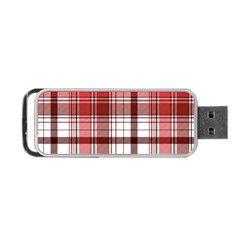 Red Abstract Check Textile Seamless Pattern Portable Usb Flash (two Sides)