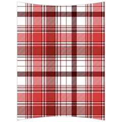 Red Abstract Check Textile Seamless Pattern Back Support Cushion by Wegoenart