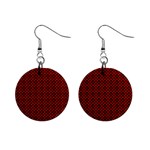 DF Pointsettia Mini Button Earrings Front