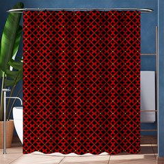 Df Pointsettia Shower Curtain 60  X 72  (medium)  by deformigo