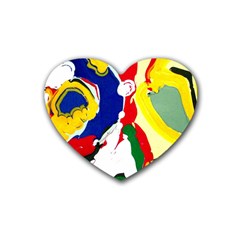 Africa As It Is 1 2 Rubber Coaster (heart)  by bestdesignintheworld