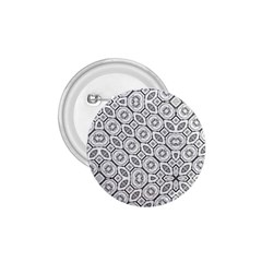 Black And White Baroque Ornate Print Pattern 1.75  Buttons