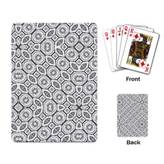 Black And White Baroque Ornate Print Pattern Playing Cards Single Design (Rectangle)