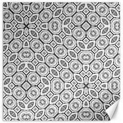 Black And White Baroque Ornate Print Pattern Canvas 12  x 12 