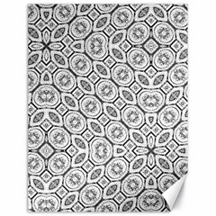 Black And White Baroque Ornate Print Pattern Canvas 18  x 24 