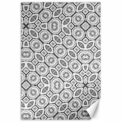 Black And White Baroque Ornate Print Pattern Canvas 20  x 30 