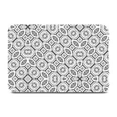 Black And White Baroque Ornate Print Pattern Plate Mats