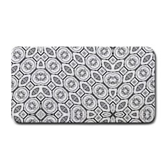 Black And White Baroque Ornate Print Pattern Medium Bar Mats