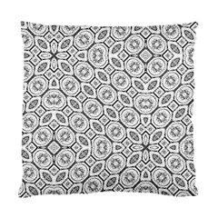 Black And White Baroque Ornate Print Pattern Standard Cushion Case (One Side)