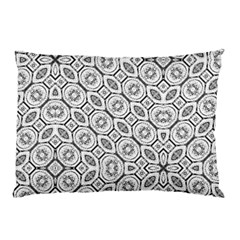 Black And White Baroque Ornate Print Pattern Pillow Case