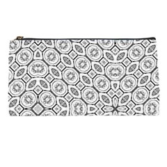 Black And White Baroque Ornate Print Pattern Pencil Cases