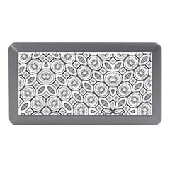 Black And White Baroque Ornate Print Pattern Memory Card Reader (Mini)