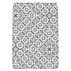 Black And White Baroque Ornate Print Pattern Removable Flap Cover (L)