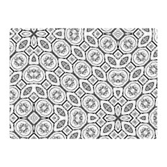 Black And White Baroque Ornate Print Pattern Double Sided Flano Blanket (Mini) 