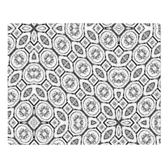 Black And White Baroque Ornate Print Pattern Double Sided Flano Blanket (Large) 