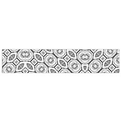 Black And White Baroque Ornate Print Pattern Small Flano Scarf