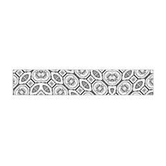 Black And White Baroque Ornate Print Pattern Flano Scarf (Mini)