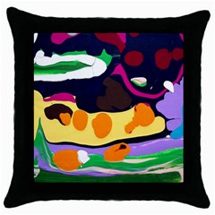 Mushroom,s Life Spin 1 2 Throw Pillow Case (black) by bestdesignintheworld