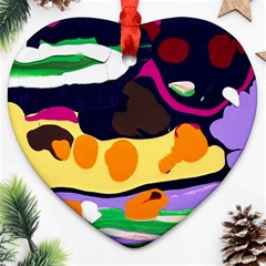 Mushroom,s Life Spin 1 2 Heart Ornament (two Sides) by bestdesignintheworld