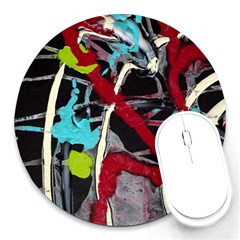 Pussy Butterfly 1 2 Round Mousepads by bestdesignintheworld