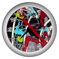 Pussy Butterfly 1 2 Wall Clock (silver) by bestdesignintheworld