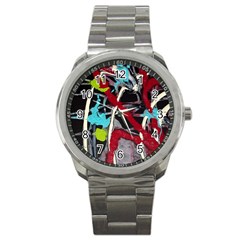 Pussy Butterfly 1 2 Sport Metal Watch by bestdesignintheworld