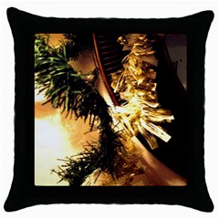 Christmas Tree  1 2 Throw Pillow Case (black) by bestdesignintheworld