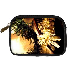 Christmas Tree  1 2 Digital Camera Leather Case by bestdesignintheworld