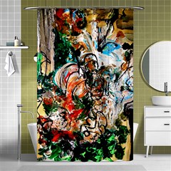 Lilies In A Vase 1 2 Shower Curtain 48  X 72  (small)  by bestdesignintheworld