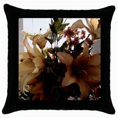 Lilies 1 1 Throw Pillow Case (black) by bestdesignintheworld