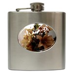 Lilies 1 1 Hip Flask (6 oz) Front