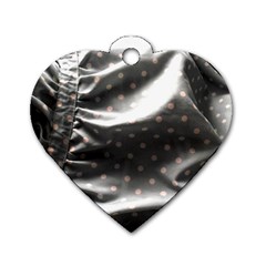 Polka Dots 1 2 Dog Tag Heart (one Side) by bestdesignintheworld