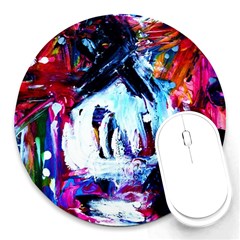 Funny House 1 1 Round Mousepads by bestdesignintheworld