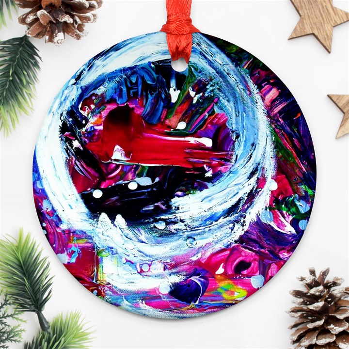 Red Airplane 1 1 Ornament (Round)