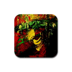 Revelation 1 3 Rubber Coaster (square)  by bestdesignintheworld