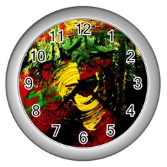 Revelation 1 3 Wall Clock (silver) by bestdesignintheworld